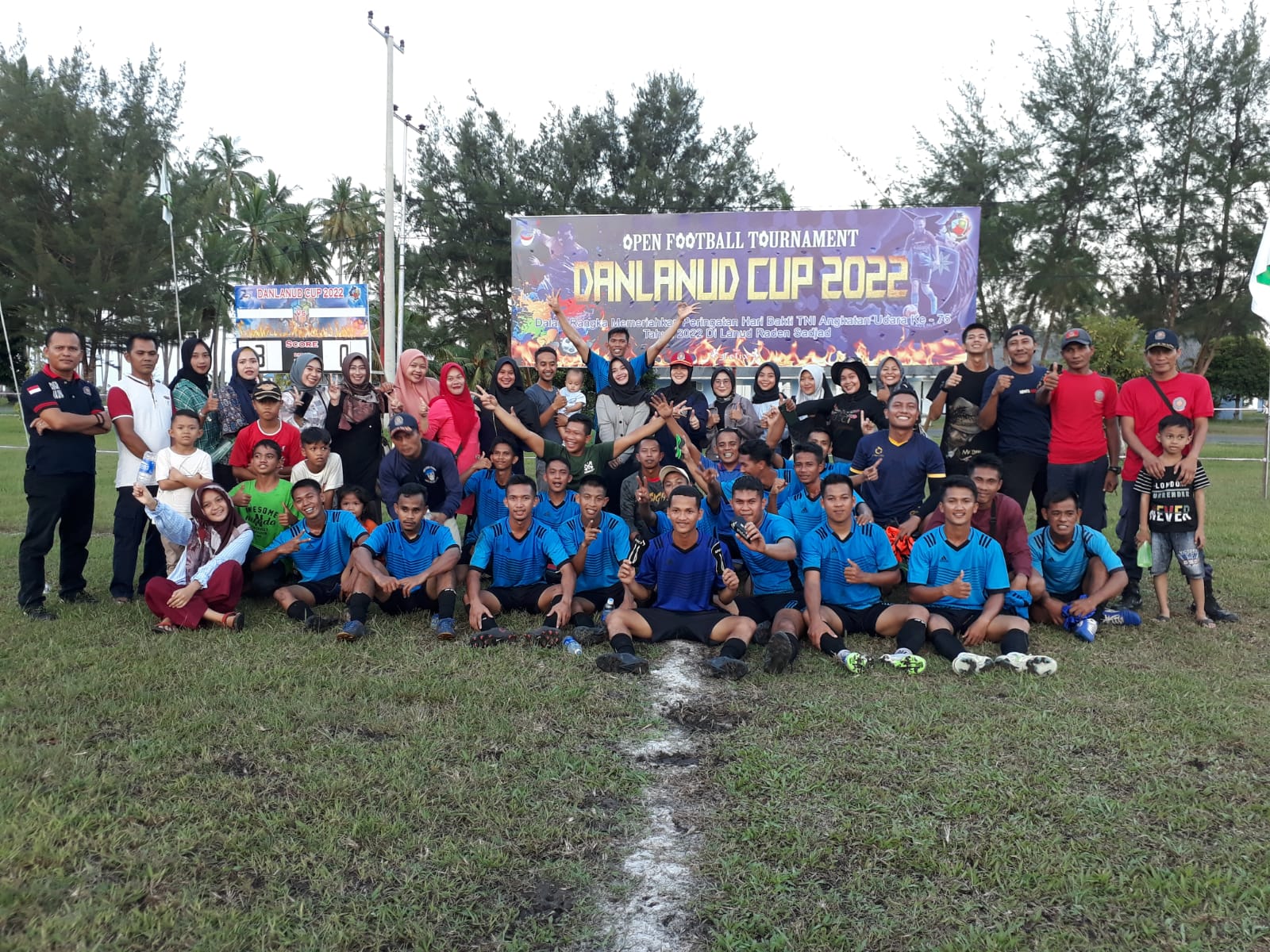 Kemenangan Kedua Tim Bola Kaki Dinas Damkar dan Penyelamatan Babak Penyisihan ajang Turnamen Football DANLANUD CUP 2022
