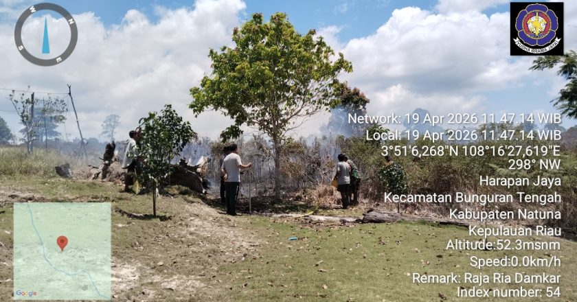 KEBAKARAN LAHAN DI BINJAI NATUNA