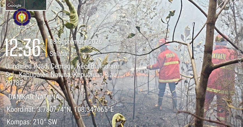 KEBAKARAN LAHAN DI CEMAGA NATUNA