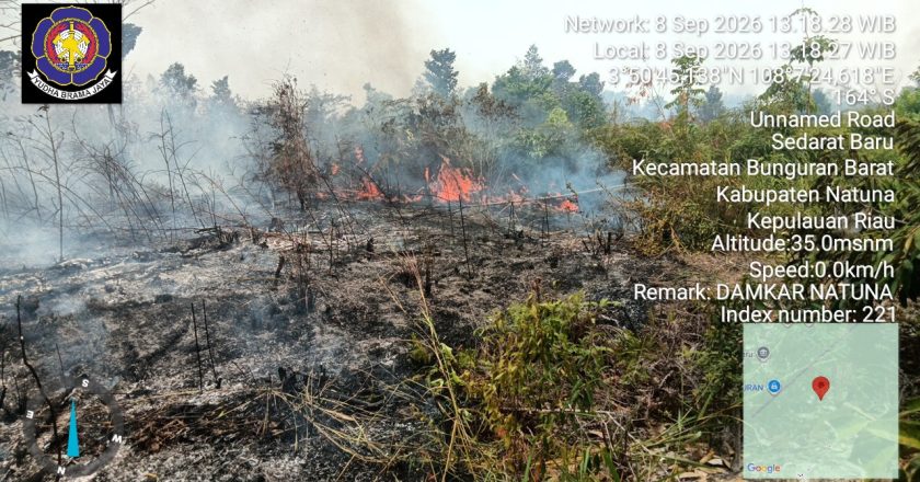 KEBAKARAN LAHAN DI BATUBI NATUNA